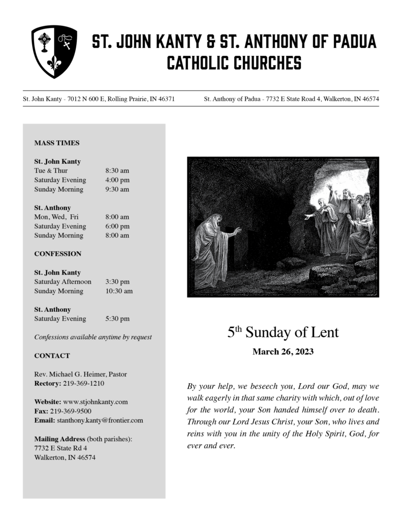 5th Sunday if Lent
